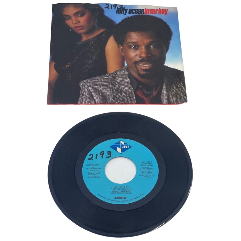Billy Ocean Loverboy 7" Vinyl Single 1984 Jive‎ JS1-9284 Picture Sleeve